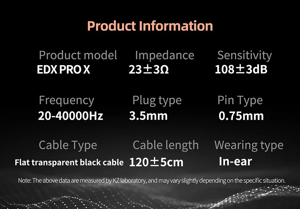 KZ EDX PRO X IEM Earphones Dynamic Drive HiFi Deep Bass Sound Earbud Sport Music Noise Cancelling Headset with Detachable Cable