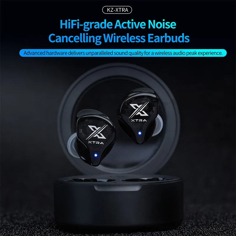 KZ Xtra TWS Active Noise Reduction Bluetooth 5.4 Earbuds with Qualcomm QCC3091 Chip Earbuds Hifi Sound Quality Earbuds