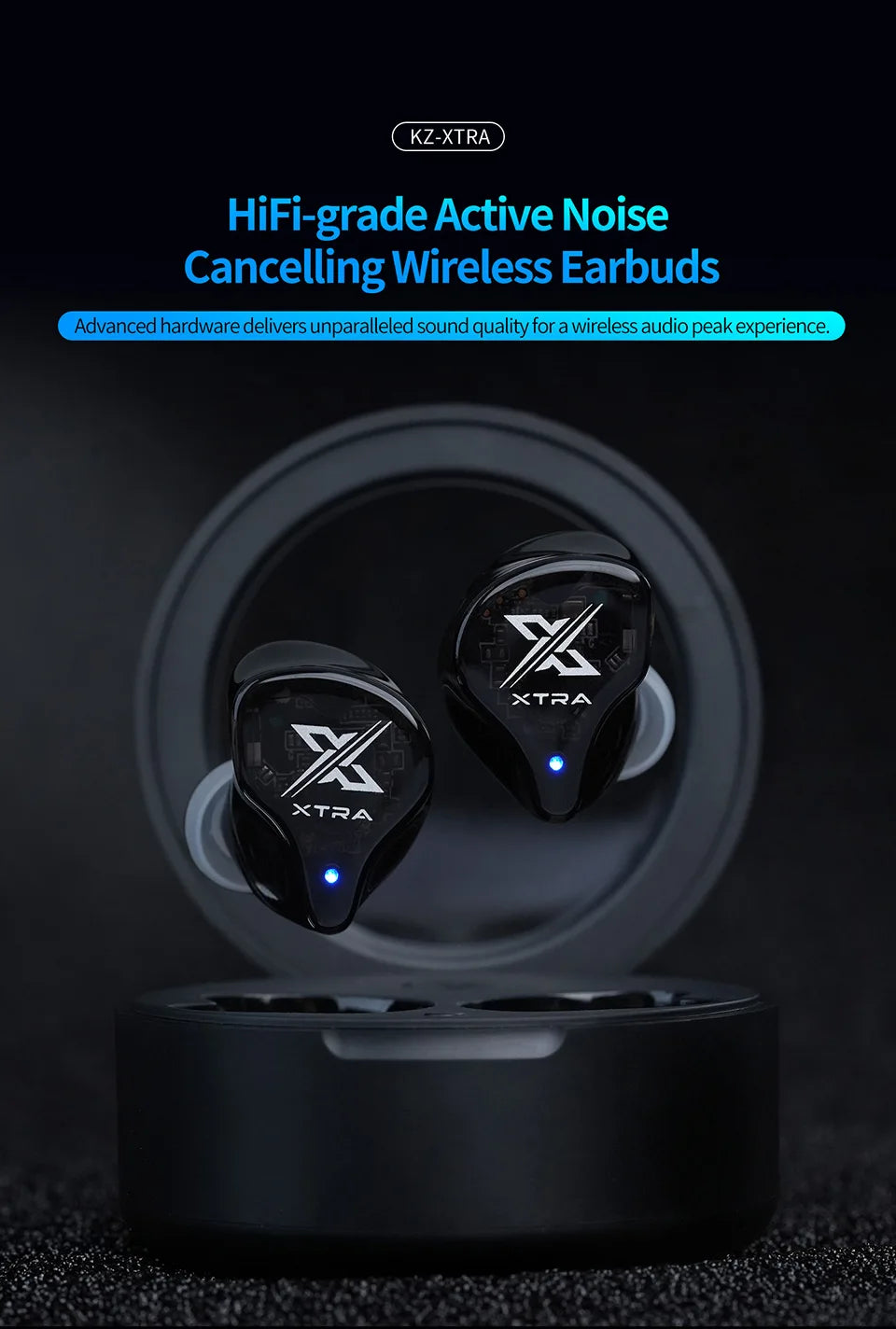 KZ Xtra TWS Active Noise Reduction Bluetooth 5.4 Earbuds with Qualcomm QCC3091 Chip Earbuds Hifi Sound Quality Earbuds